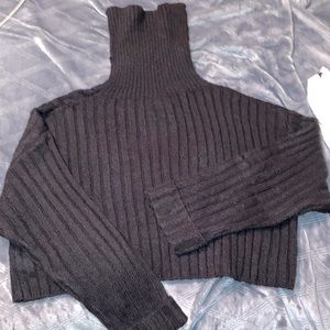 Long sleeve turtle neck (cropped) BLACK